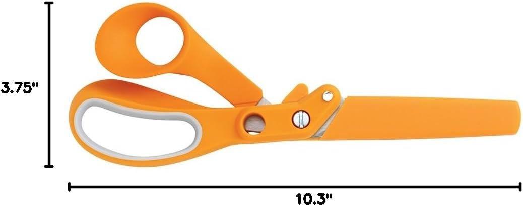 imageFiskars Amplify RazorEdge Fabric Shears Stainless Steel Blades For Thick Fabrics SoftGrip Handle 8inTraditional