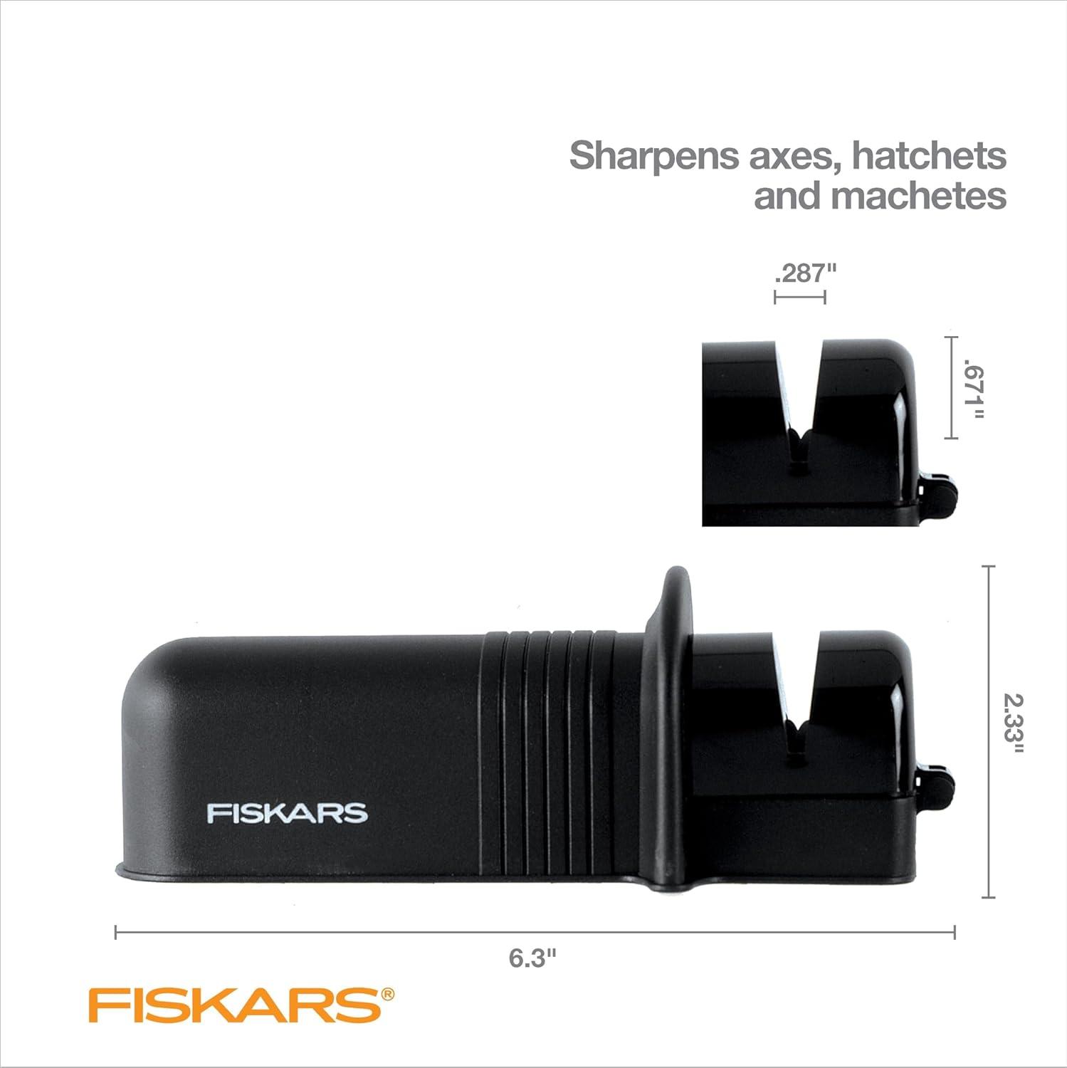 imageFiskars Axe and Knife Blade Sharpener  Outdoor and Backyard Tools  Black1