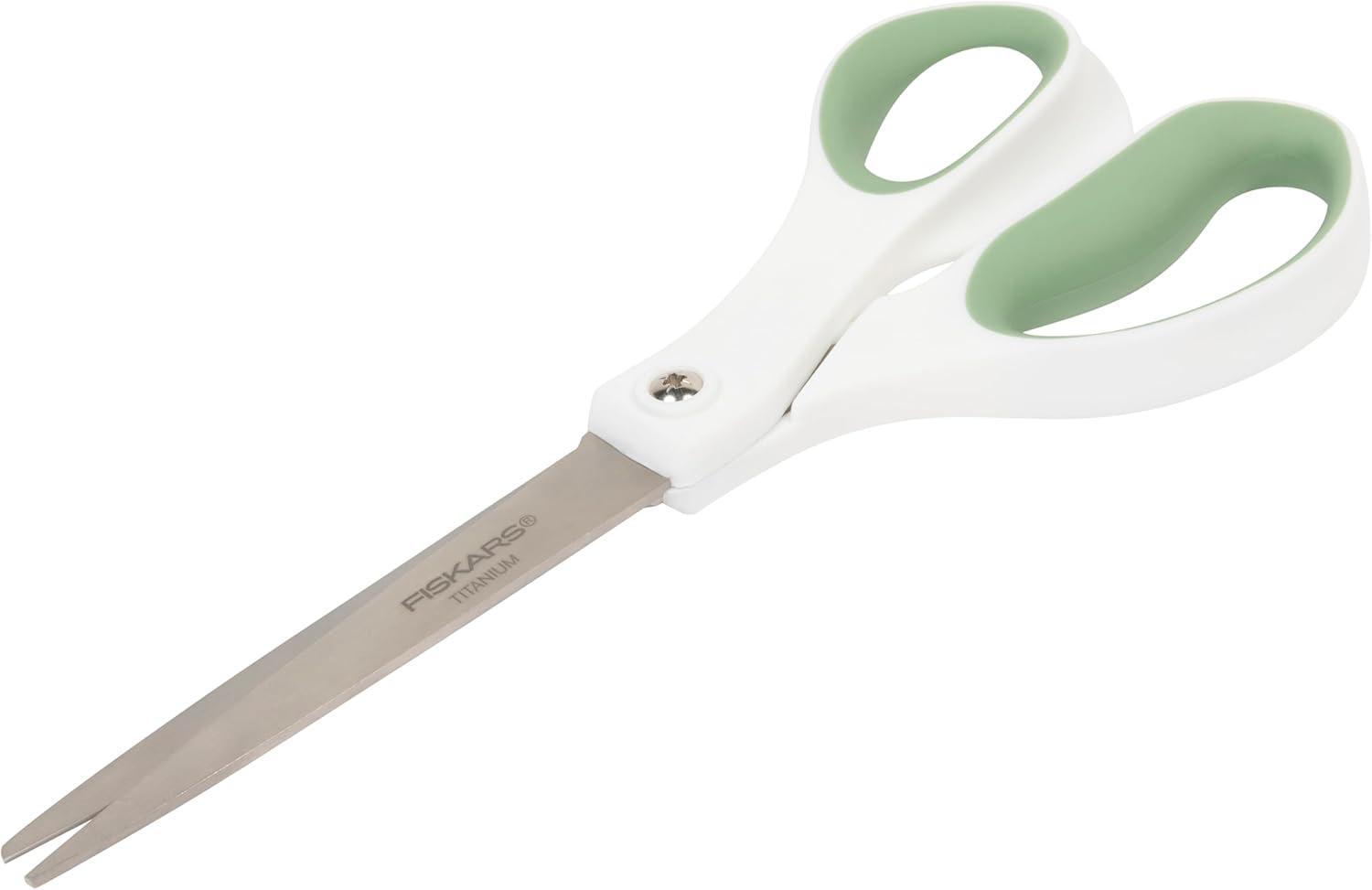 imageFiskars Everyday Softgrip Titanium Fashion Scissors 8quot  2pk  Forest Fern