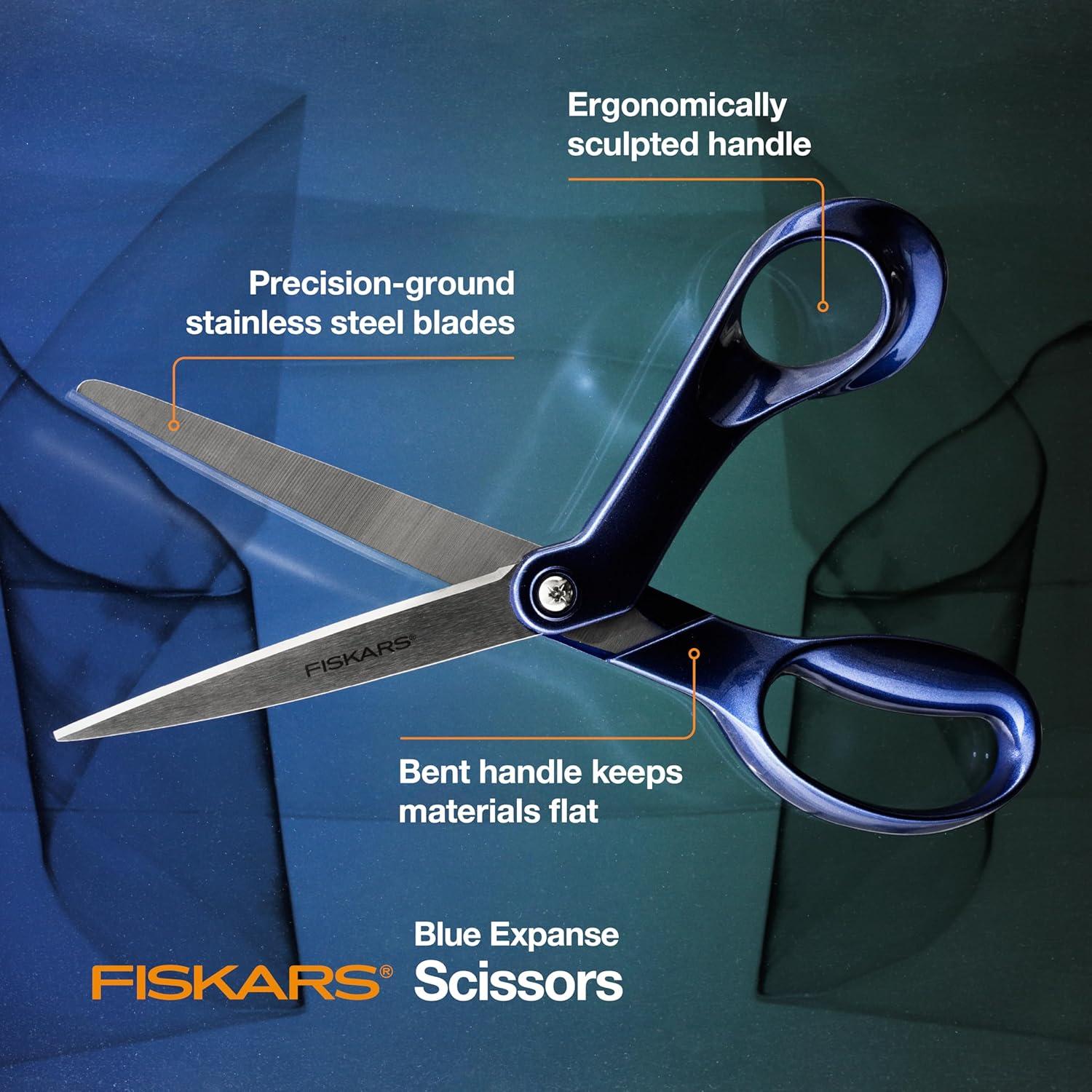 imageFiskars Explore Scissors Design Collection Blue Expanse 8 Inches