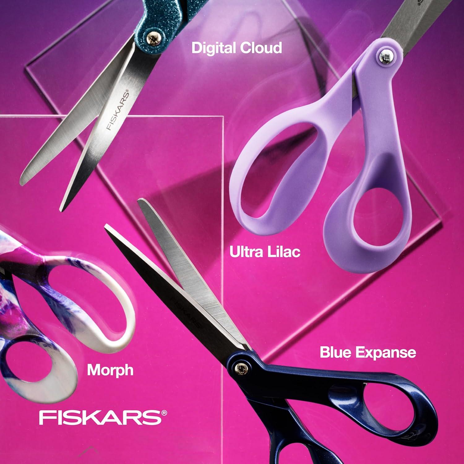 imageFiskars Explore Scissors Design Collection Glitter Digital Cloud 8 Inches