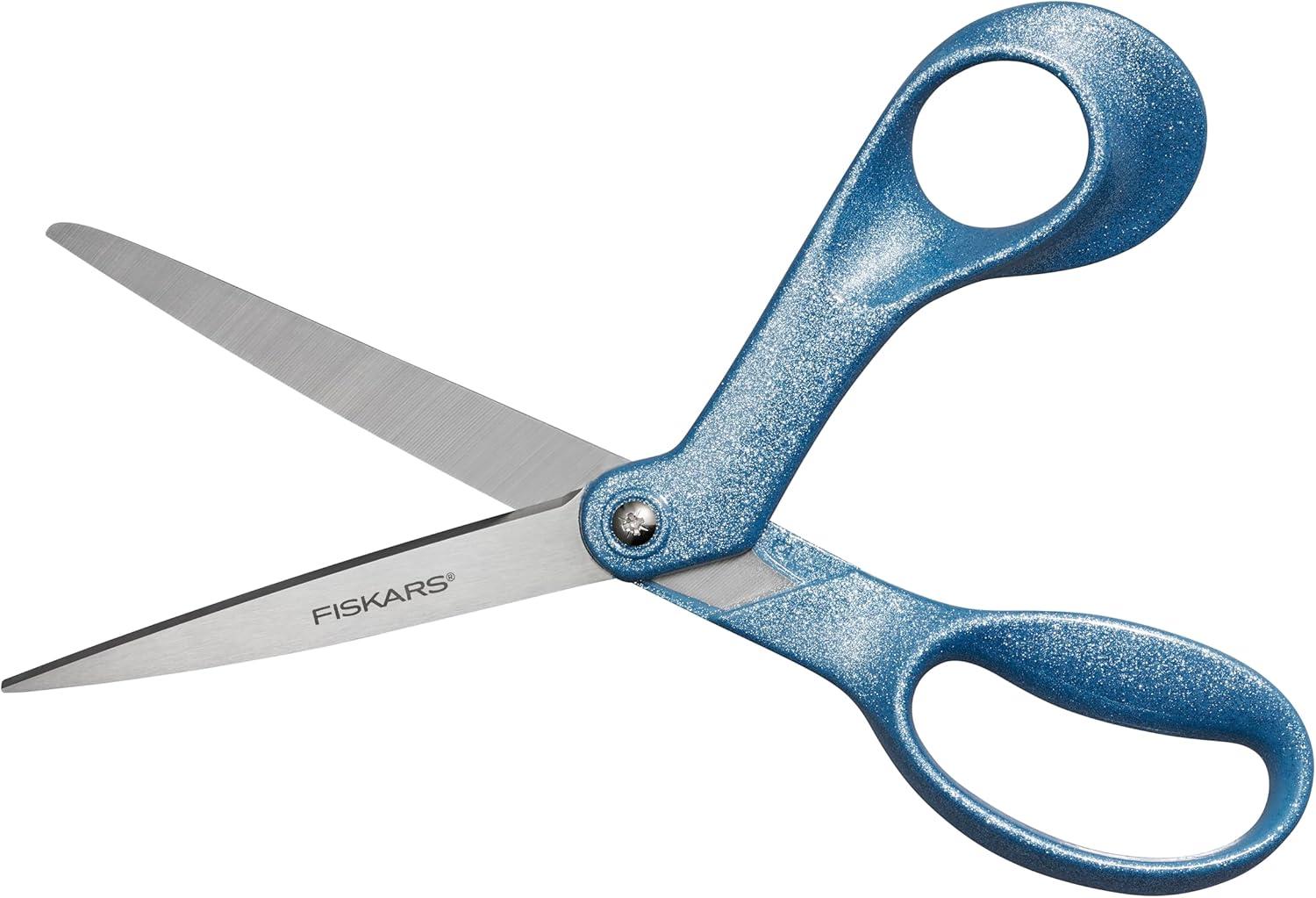 imageFiskars Explore Scissors Design Collection Glitter Digital Cloud 8 Inches