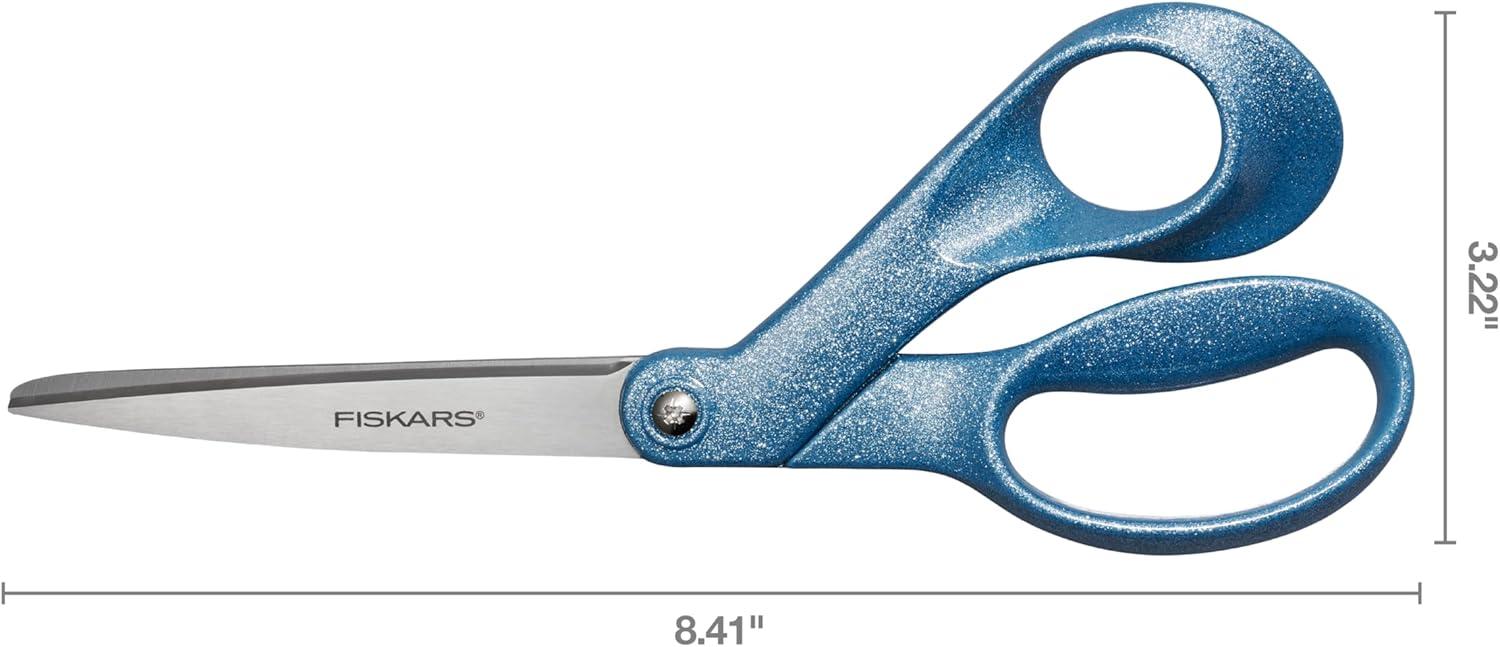 imageFiskars Explore Scissors Design Collection Glitter Digital Cloud 8 Inches