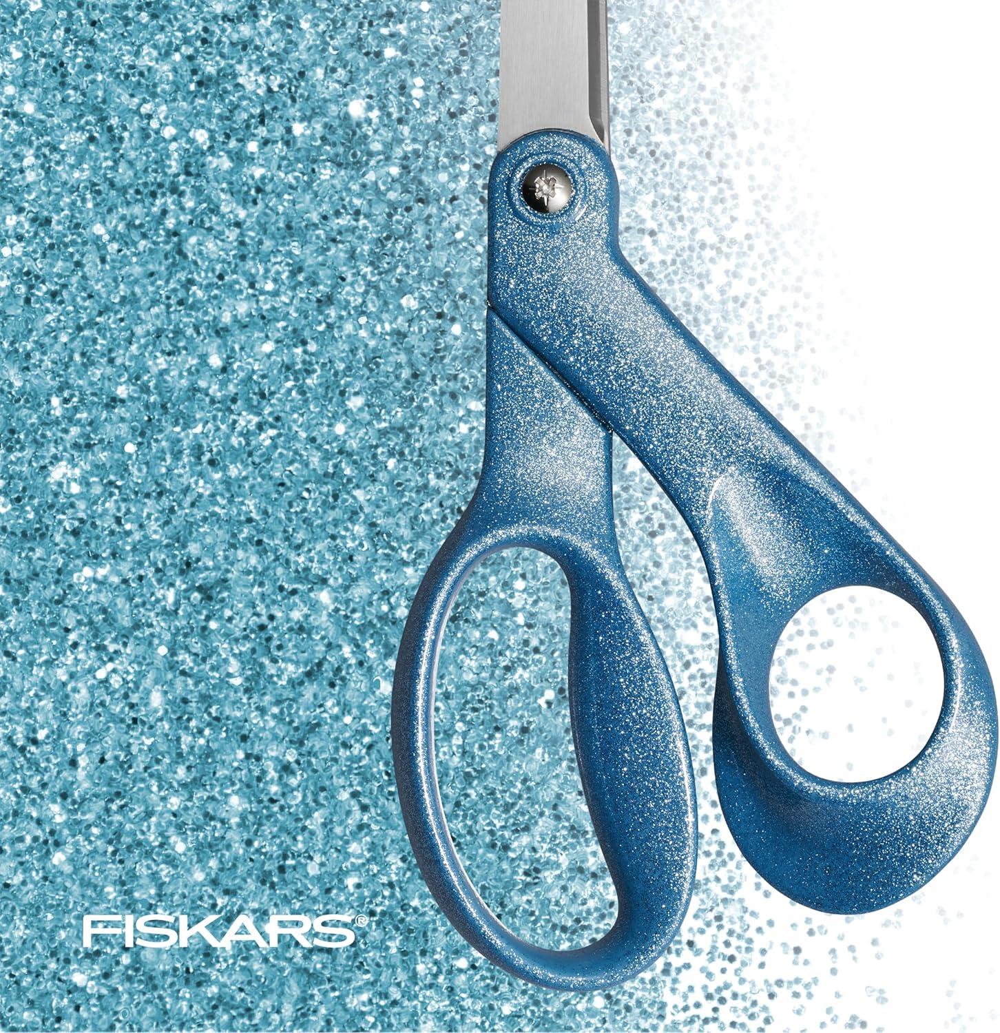 imageFiskars Explore Scissors Design Collection Glitter Digital Cloud 8 Inches