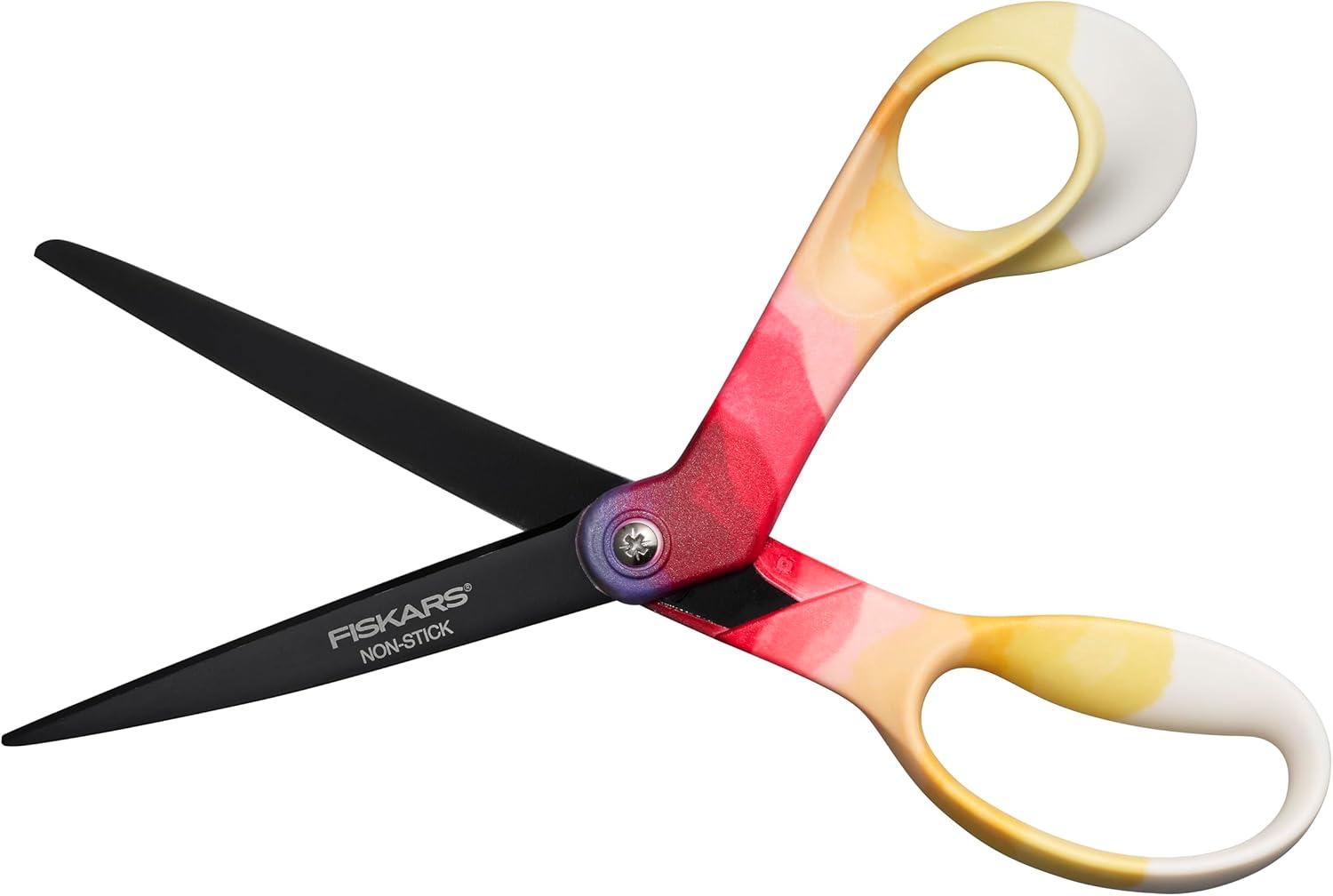 imageFiskars Explore Scissors NonStick Blades Design Collection Daybreak 8 Inches