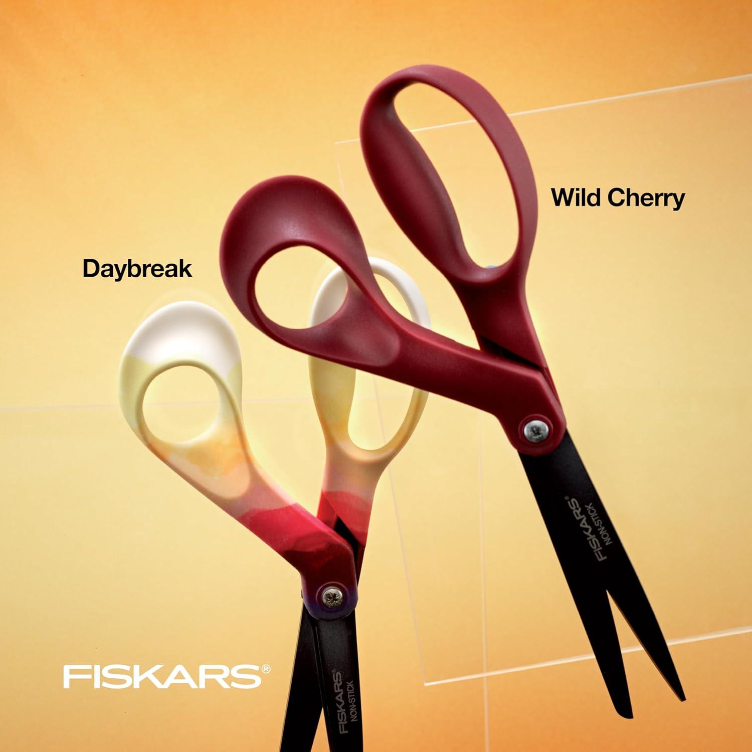 imageFiskars Explore Scissors NonStick Blades Design Collection Daybreak 8 Inches