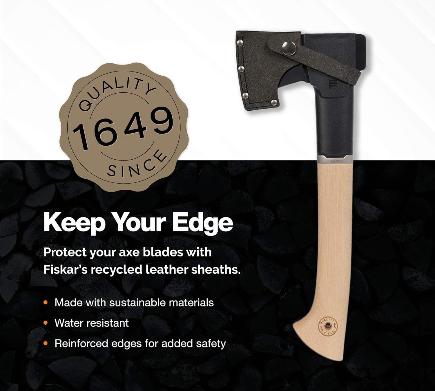 imageFiskars Norden N7 Hatchet with Recycled Leather Sheath 14 in