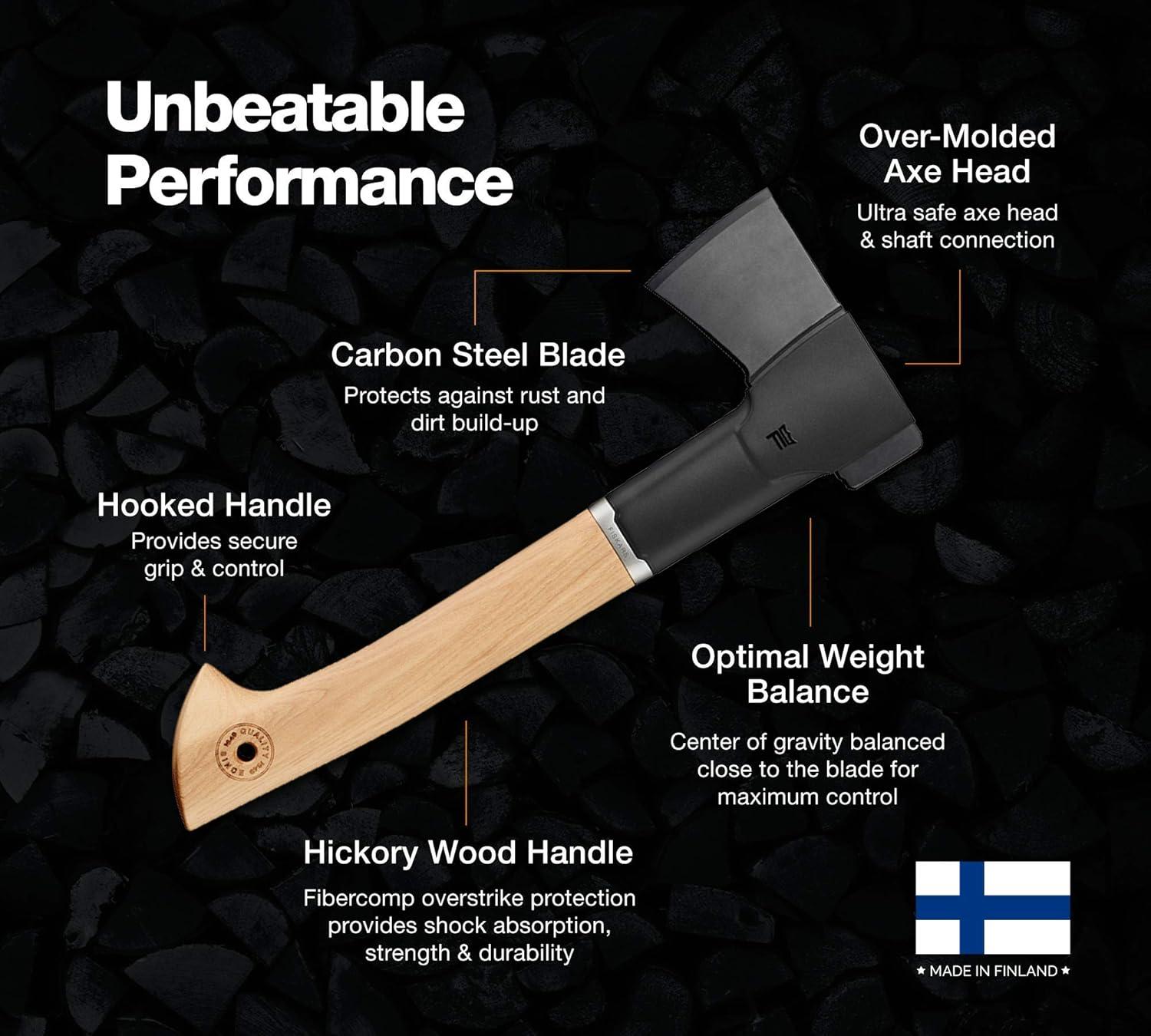 imageFiskars Norden N7 Hatchet with Recycled Leather Sheath 14 in