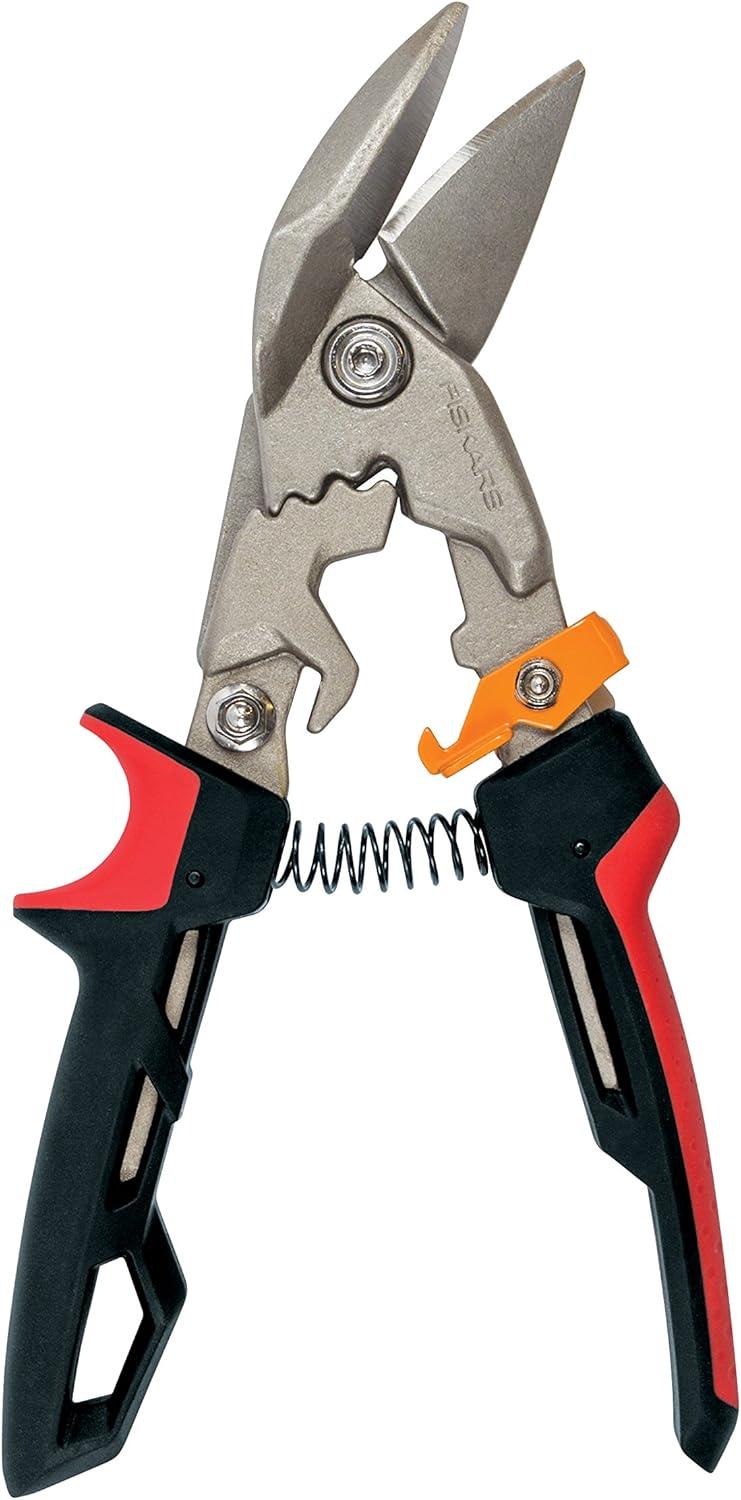 imageFiskars PowerGear Aviation Snips Right CutOffset Left Cut
