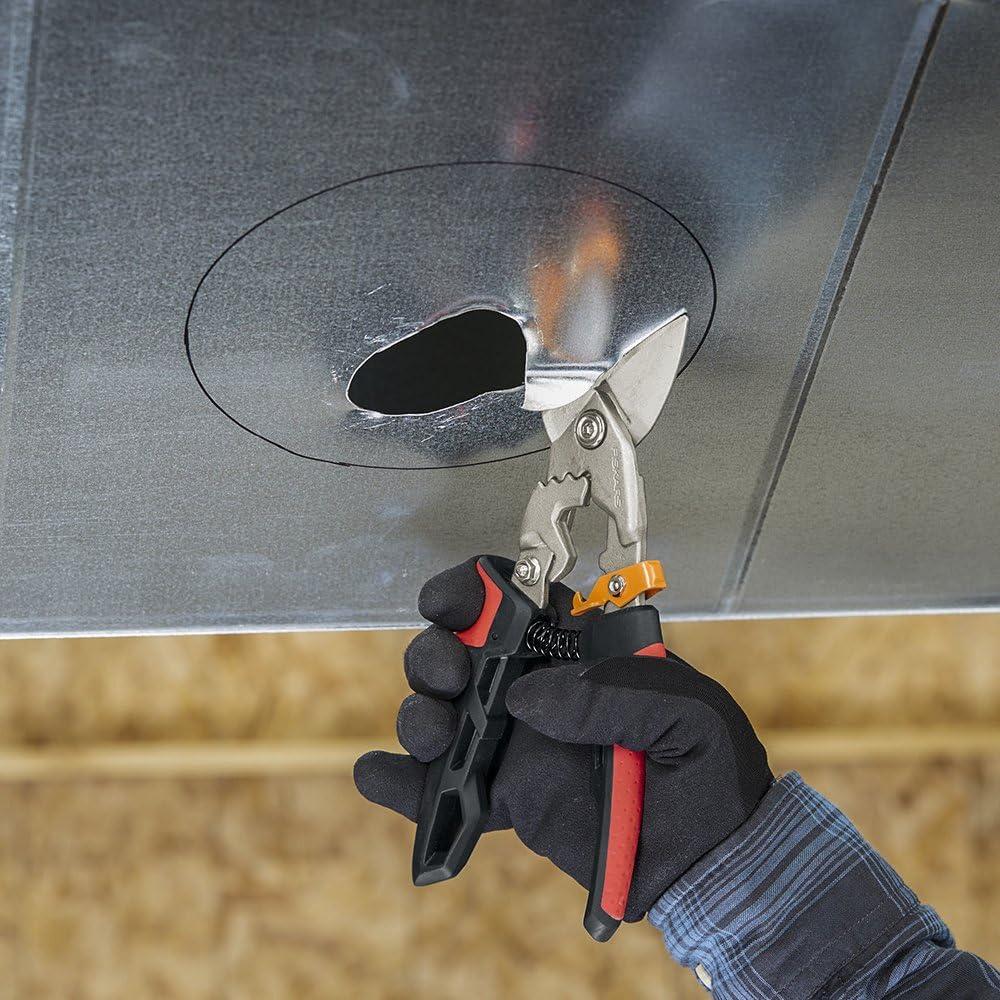 imageFiskars PowerGear Aviation Snips Right CutOffset Left Cut