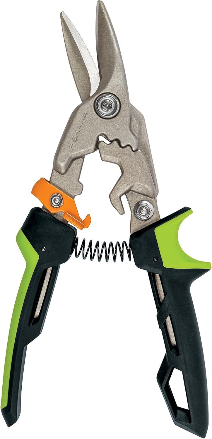 imageFiskars PowerGear Aviation Snips Right CutRight Cut