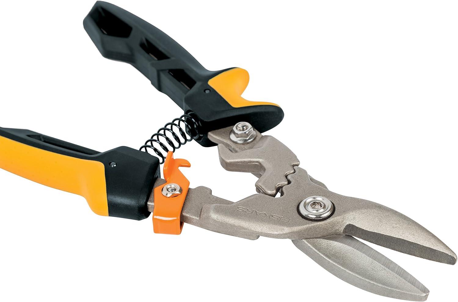 imageFiskars PowerGear Aviation Snips Right CutStraight Cut