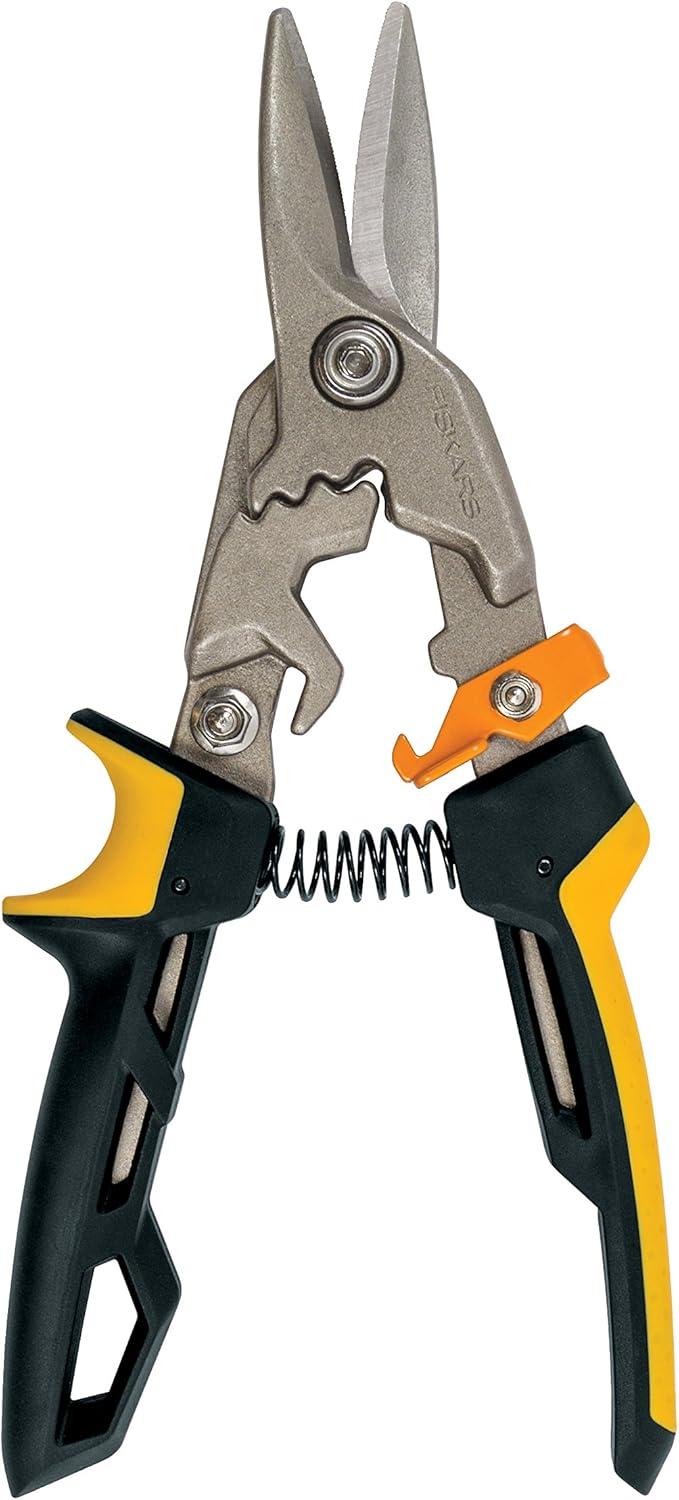 imageFiskars PowerGear Aviation Snips Right CutStraight Cut