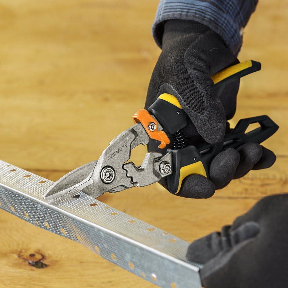 imageFiskars PowerGear Aviation Snips Right CutStraight Cut