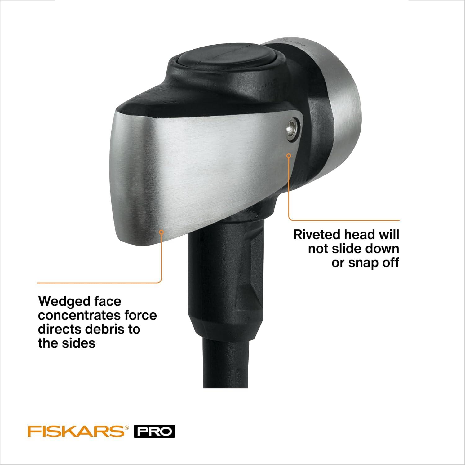 imageFiskars Pro Flat Face Sledge Hammer IsoCore Shock Control System Forged HeatTreated RustResistant Coating 12 lb 36 InchesPro IsoCore Sledge Hammer 8 lb