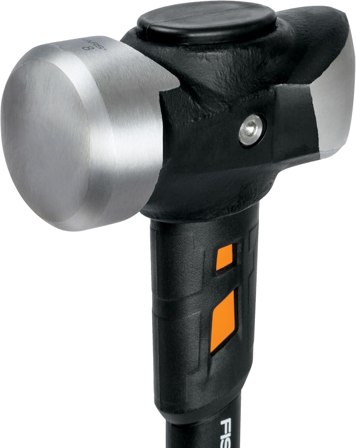 imageFiskars Pro Flat Face Sledge Hammer IsoCore Shock Control System Forged HeatTreated RustResistant Coating 12 lb 36 InchesSledge Hammer 10 lb
