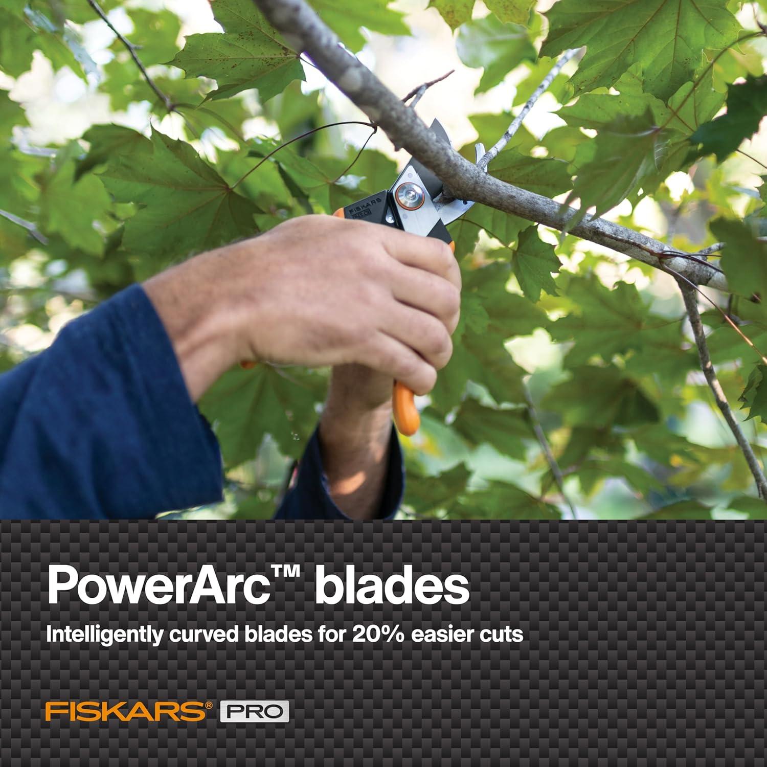 imageFiskars Pro Pruner Shears Garden Clippers Gardening Scissors with Sharp NonStick Steel Rust Resistant Blade