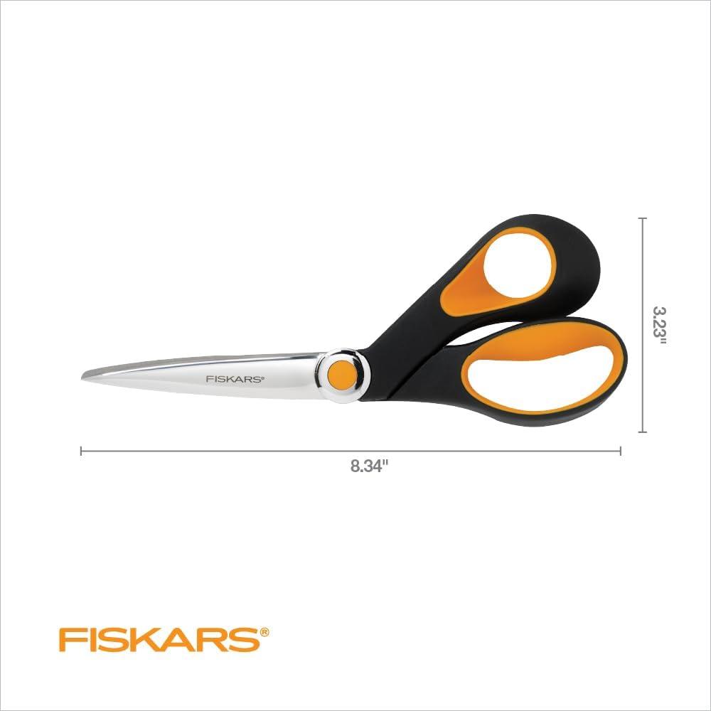 imageFiskars RazorEdge Fabric Scissors  8quot Heavy Duty Fabric Shears with SoftGrip Ergonomic Handle Premier Grade Stainless Steel BladesRazorEdge 8