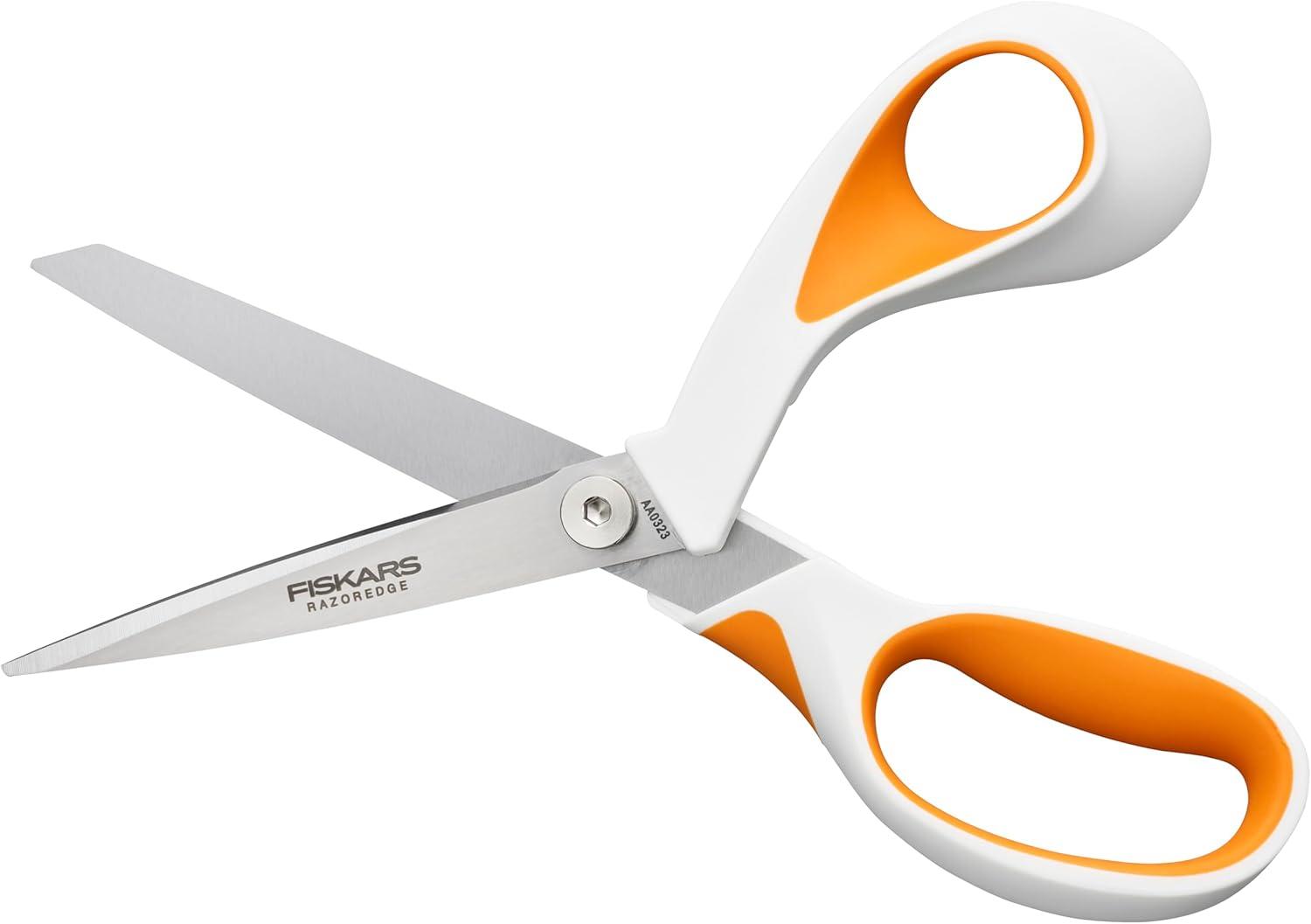 imageFiskars RazorEdge Fabric Scissors  8quot Heavy Duty Fabric Shears with SoftGrip Ergonomic Handle Premier Grade Stainless Steel BladesRazorEdge 8