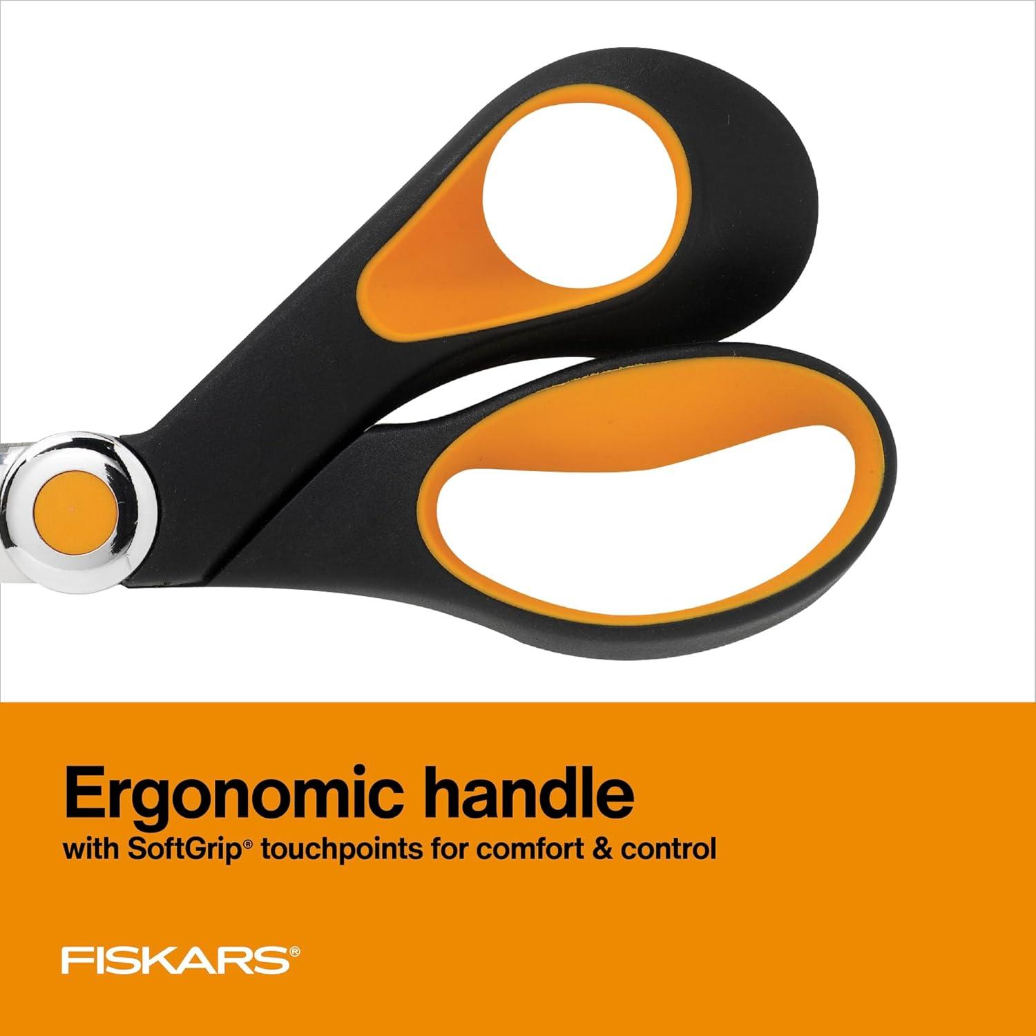 imageFiskars RazorEdge Fabric Scissors  8quot Heavy Duty Fabric Shears with SoftGrip Ergonomic Handle Premier Grade Stainless Steel BladesRazorEdge 8