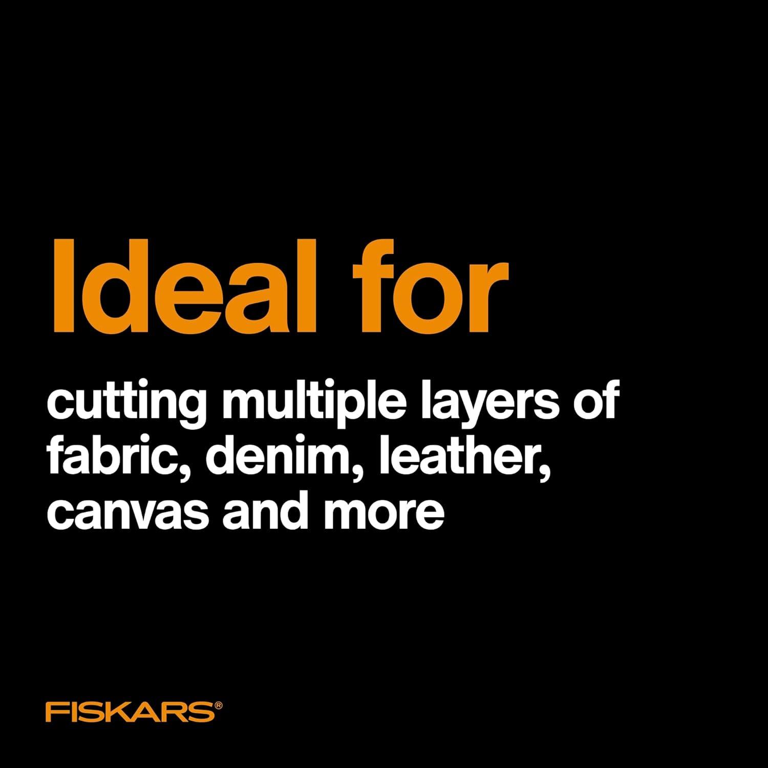 imageFiskars RazorEdge Fabric Scissors  8quot Heavy Duty Fabric Shears with SoftGrip Ergonomic Handle Premier Grade Stainless Steel BladesRazorEdge 8