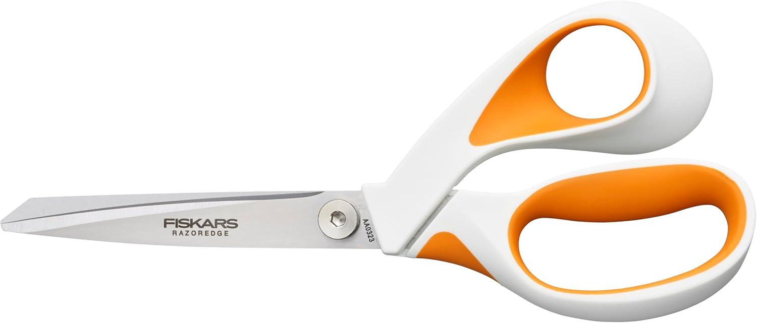 imageFiskars RazorEdge Fabric Scissors  8quot Heavy Duty Fabric Shears with SoftGrip Ergonomic Handle Premier Grade Stainless Steel BladesRazorEdge 8