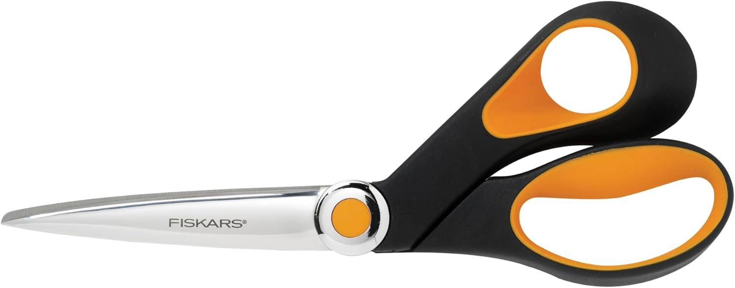 imageFiskars RazorEdge Fabric Scissors  8quot Heavy Duty Fabric Shears with SoftGrip Ergonomic Handle Premier Grade Stainless Steel BladesRazorEdge 8