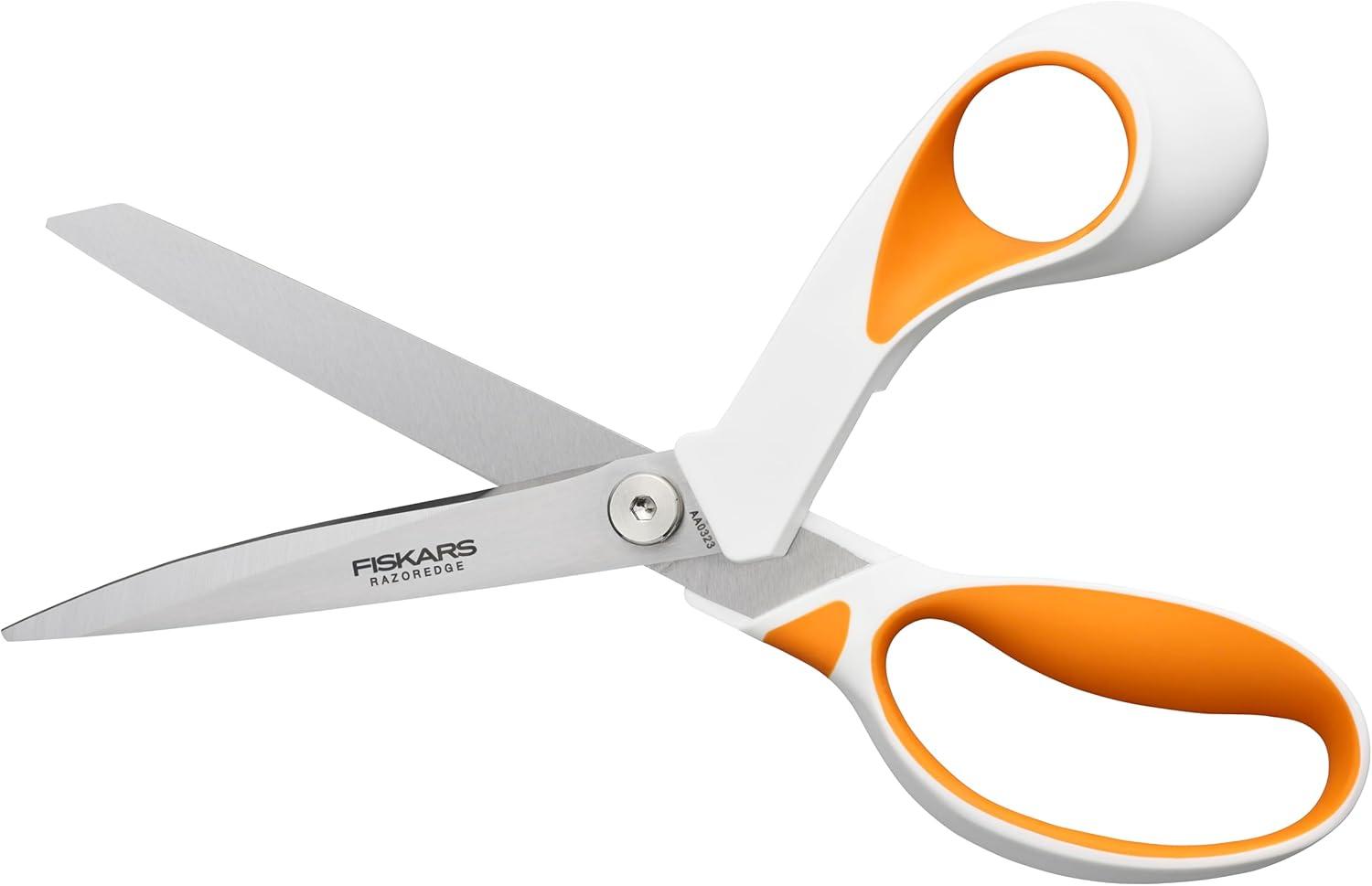 imageFiskars RazorEdge Fabric Scissors  8quot Heavy Duty Fabric Shears with SoftGrip Ergonomic Handle Premier Grade Stainless Steel BladesRazorEdge 9