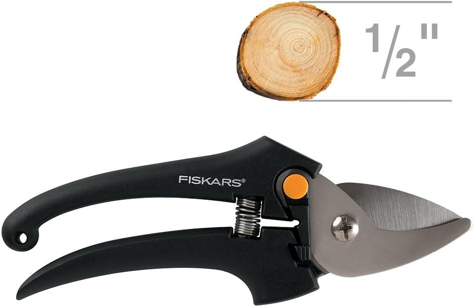imageFiskars Stainless Steel Bypass Fashion Pruner Black 3792001005 FSKSHRBlack