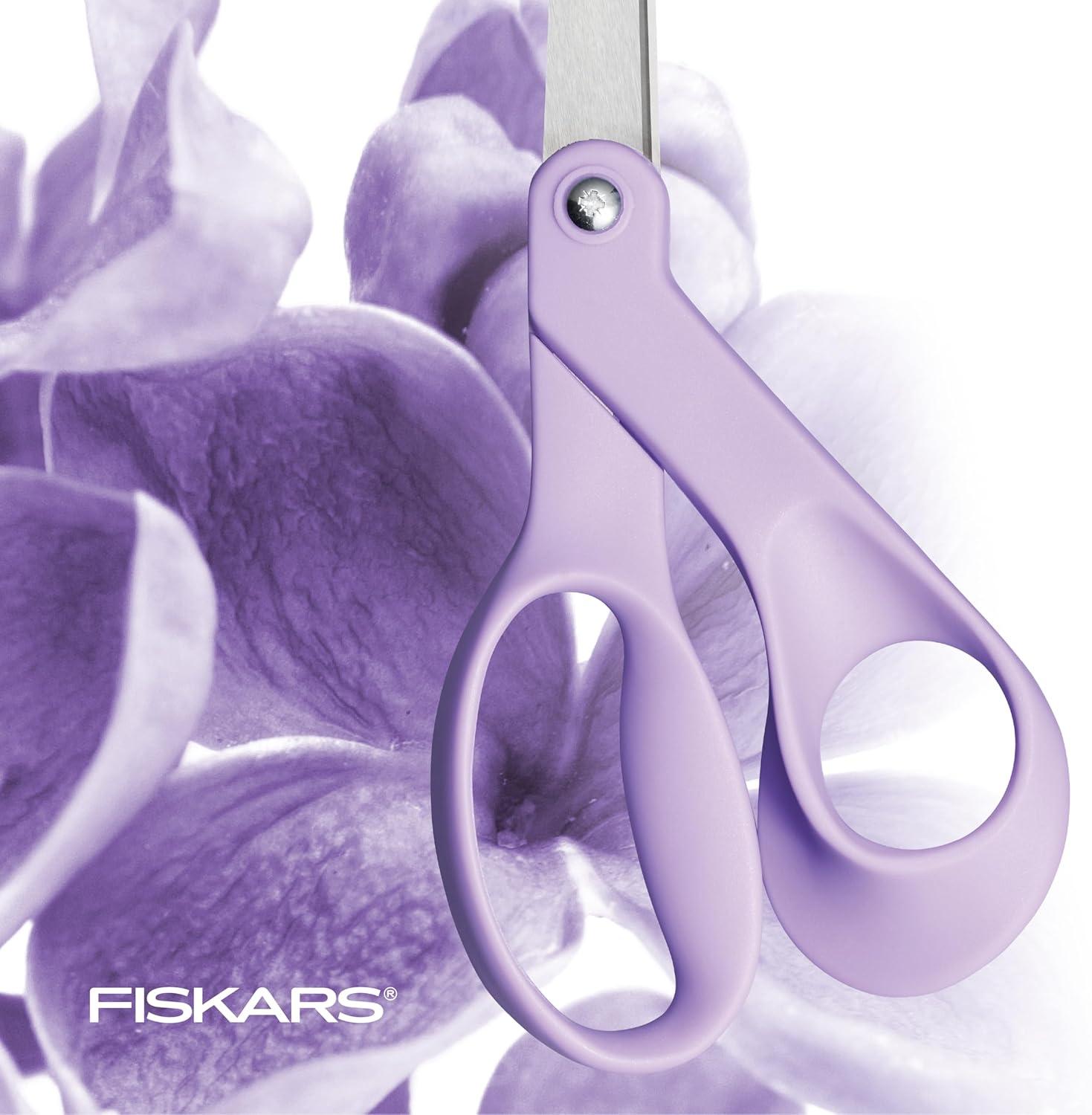 imageFiskars Ultra Lilac Scissors Explore Design Collection HighGrade Stainless Steel Blades and Ergonomic Handles for Arts and Crafts