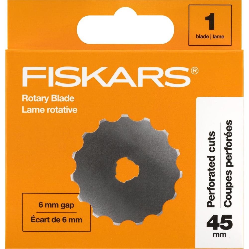 imageFiskars 45mm Rotary Blade 2Pack Replacement Blades for Rotary Cutters Precision Cutting for Quilting and Sewing1 Pack  Premium