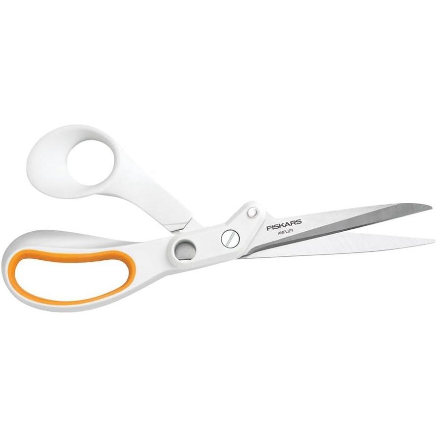 imageFiskars Amplify RazorEdge Fabric Shears Stainless Steel Blades For Thick Fabrics SoftGrip Handle 8in8 White