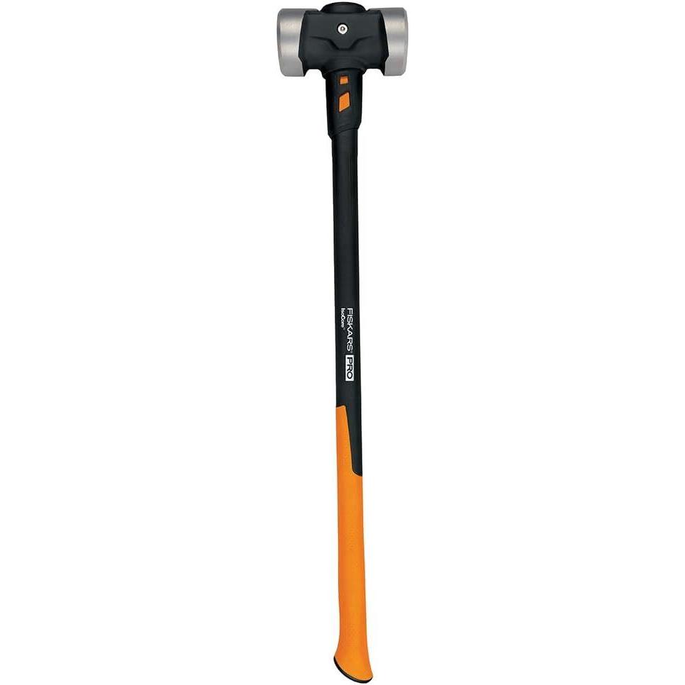 imageFiskars Pro Flat Face Sledge Hammer IsoCore Shock Control System Forged HeatTreated RustResistant Coating 12 lb 36 InchesDouble Flat Face 12 lb
