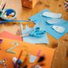 imageFiskars 5quot LeftHanded PointedTip Scissors for Kids Ages 47 Scissors for School or Crafting Back to School Supplies BlackTurquoise
