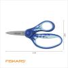 imageFiskars 5quot Softgrip LeftHanded PointedTip Scissors for Kids Ages 47 LeftHanded Scissors for School or Crafting Back to School Supplies Blue LightningBlue Lightning