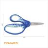 imageFiskars 5quot Softgrip LeftHanded PointedTip Scissors for Kids Ages 47 LeftHanded Scissors for School or Crafting Back to School Supplies Blue LightningBlue Lightning