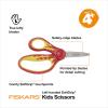 imageFiskars 5quot Softgrip LeftHanded PointedTip Scissors for Kids Ages 47 LeftHanded Scissors for School or Crafting Back to School Supplies Blue LightningRed Lightning