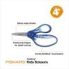 imageFiskars 5quot Softgrip LeftHanded PointedTip Scissors for Kids Ages 47 LeftHanded Scissors for School or Crafting Back to School Supplies Blue LightningBlue Lightning