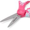 imageFiskars 5quot Softgrip LeftHanded PointedTip Scissors for Kids Ages 47 LeftHanded Scissors for School or Crafting Back to School Supplies Blue LightningPinkTurquoise Floral