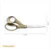 imageFiskars 8quot Recycled Fabric Scissors  Sustainable and Sharp Craft Scissors for Sewing  Craft and Fabric Cutting  Beige8 Inch