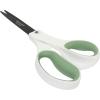imageFiskars Everyday Fashion Scissors 8quot NonStick Stainless Steel Blades White and Green Cuts Sticky Materials Like Tape and Glue