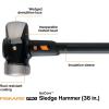 imageFiskars Pro Flat Face Sledge Hammer IsoCore Shock Control System Forged HeatTreated RustResistant Coating 12 lb 36 InchesSledge Hammer 10 lb