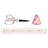 imageFiskars Kids 3Piece School Set with NonStick Scissors Ruler and Pencil Sharpener Fun Llamas Pattern School Supplies for Ages 12