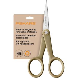 imageFiskars 8quot Recycled Fabric Scissors  Sustainable and Sharp Craft Scissors for Sewing  Craft and Fabric Cutting  Beige5 Inch