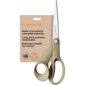 imageFiskars 8quot Recycled Fabric Scissors  Sustainable and Sharp Craft Scissors for Sewing  Craft and Fabric Cutting  Beige8 Inch