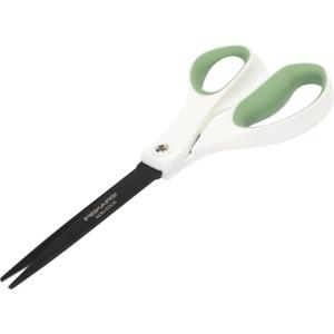 imageFiskars Everyday Fashion Scissors 8quot NonStick Stainless Steel Blades White and Green Cuts Sticky Materials Like Tape and Glue