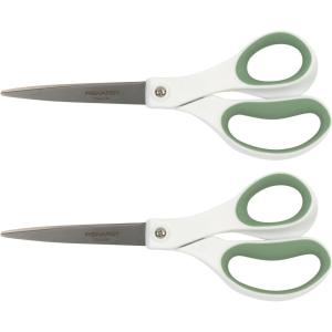 imageFiskars Everyday Softgrip Titanium Fashion Scissors 8quot  2pk  Forest Fern