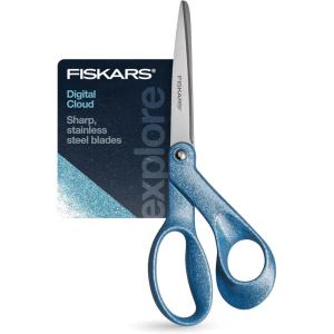 imageFiskars Explore Scissors Design Collection Glitter Digital Cloud 8 Inches