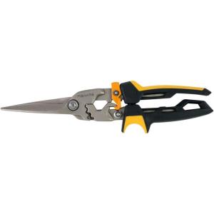 imageFiskars Pro PowerGear Aviation Snips Heavy Duty Stainless Steel Shop Scissor Industrial Grade Tool for Building and Construction 3quot Cut Length