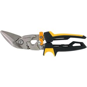 imageFiskars Pro PowerGear Aviation Snips Offset Straight Cut Yellow